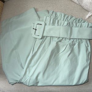Paper bag waist mint green pants (never worn before)